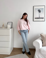 Ballon Strickpullover Rosa