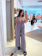 Plissee Jumpsuit Taupe