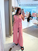 Plissee Jumpsuit Rosa