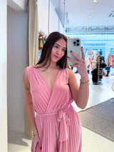 Plissee Jumpsuit Rosa