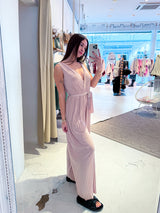 Plissee Jumpsuit Beige