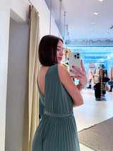 Plissee Jumpsuit Olive