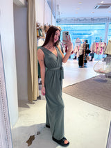 Plissee Jumpsuit Olive