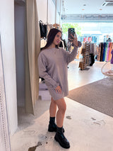 Pullover Kleid Taupe