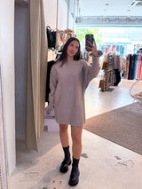 Pullover Kleid Taupe