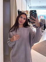 Pullover Kleid Taupe