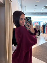 Pullover Kleid Weinrot