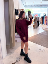 Pullover Kleid Weinrot