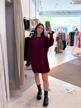 Pullover Kleid Weinrot