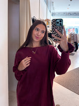 Pullover Kleid Weinrot