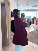 Oversized Blazer Basic Weinrot