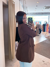 Oversized Blazer Basic Braun