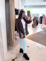Oversized Blazer Basic Braun