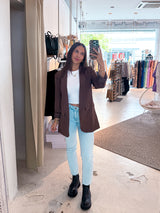 Oversized Blazer Basic Braun