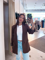 Oversized Blazer Basic Braun