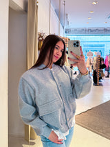 Bomberjacke Hellgrau