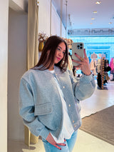 Bomberjacke Hellgrau