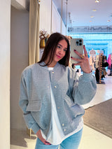 Bomberjacke Hellgrau