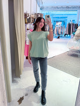 Lockeres Basic Tee Olive