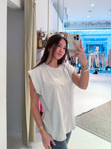 Lockeres Basic Tee Beige