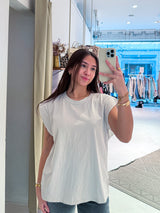 Lockeres Basic Tee Beige