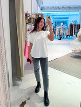 Lockeres Basic Tee Weiß