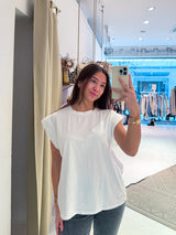 Lockeres Basic Tee Weiß