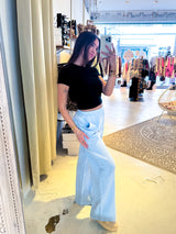 Waffle Hose Hellblau