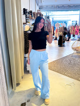 Waffle Hose Hellblau