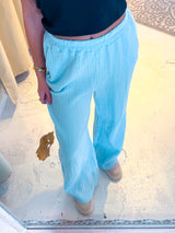 Waffle Hose Hellblau