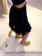 Kurzer Rock mit Rüschen Schwarz