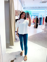 Nadia Heavy Oversized Tee White