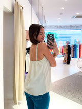 Top mit Spitze Beige