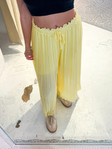 Plissee Hose Gelb