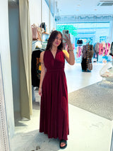 Wickel-Kleid Weinrot