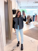 Steppweste dunkelgrau