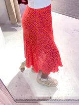 Silky Rock mit Leomuster Orange Pink