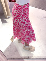 Silky Rock mit Leomuster Pink/Weiß