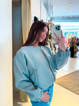 Bomberjacke Basic Hellgrau