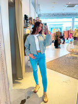 Bomberjacke Basic Hellgrau