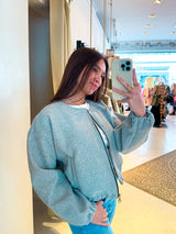 Bomberjacke Basic Hellgrau