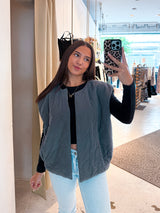 Steppweste dunkelgrau