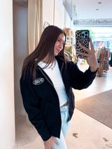 Helena Oversized Sweat Jacket Washed Black