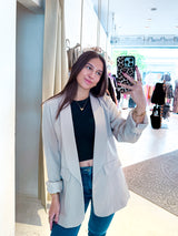 Oversized Blazer Basic Taupe