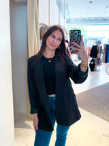 Oversized Blazer Basic Schwarz