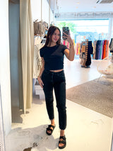 Mom Jeans Cut Schwarz