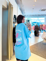 California Oversized Tee Hellblau
