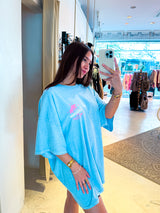 California Oversized Tee Hellblau