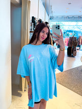 California Oversized Tee Hellblau