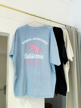 California Oversized Tee Hellblau